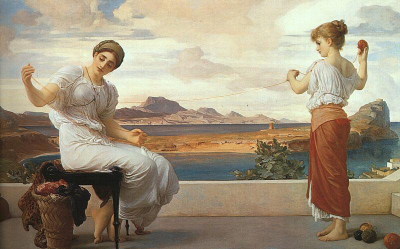 Lord Frederic Leighton Winding the Skein oil painting picture